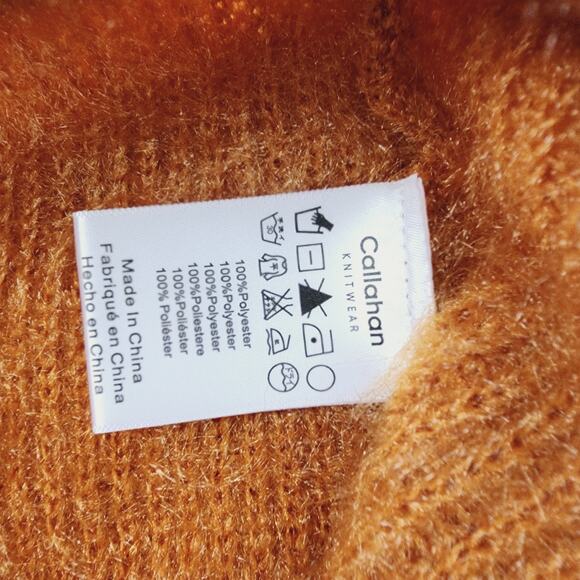 Callahan Revolve Genny Eyelash Fuzzy Knit Mini Skirt Amber Glow XS Fall - Picture 6 of 14